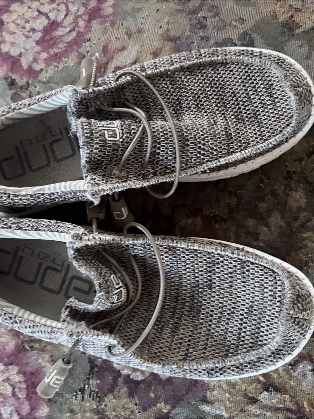 Hey Dude Knit Slip-On Loafers in Gray